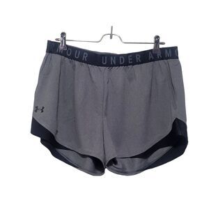 Under Armour Carbon Gray Elastic Waistband Active Shorts Womens Size XL NEW